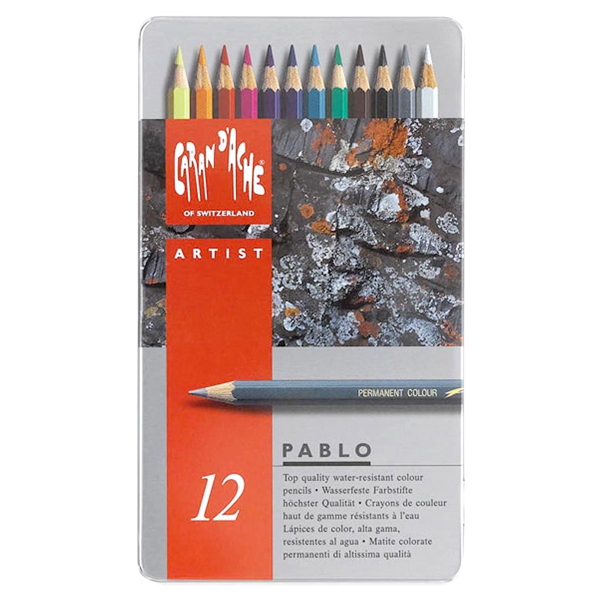 Caran d’Ache Pablo Coloured Pencil Metal Box Set of 12