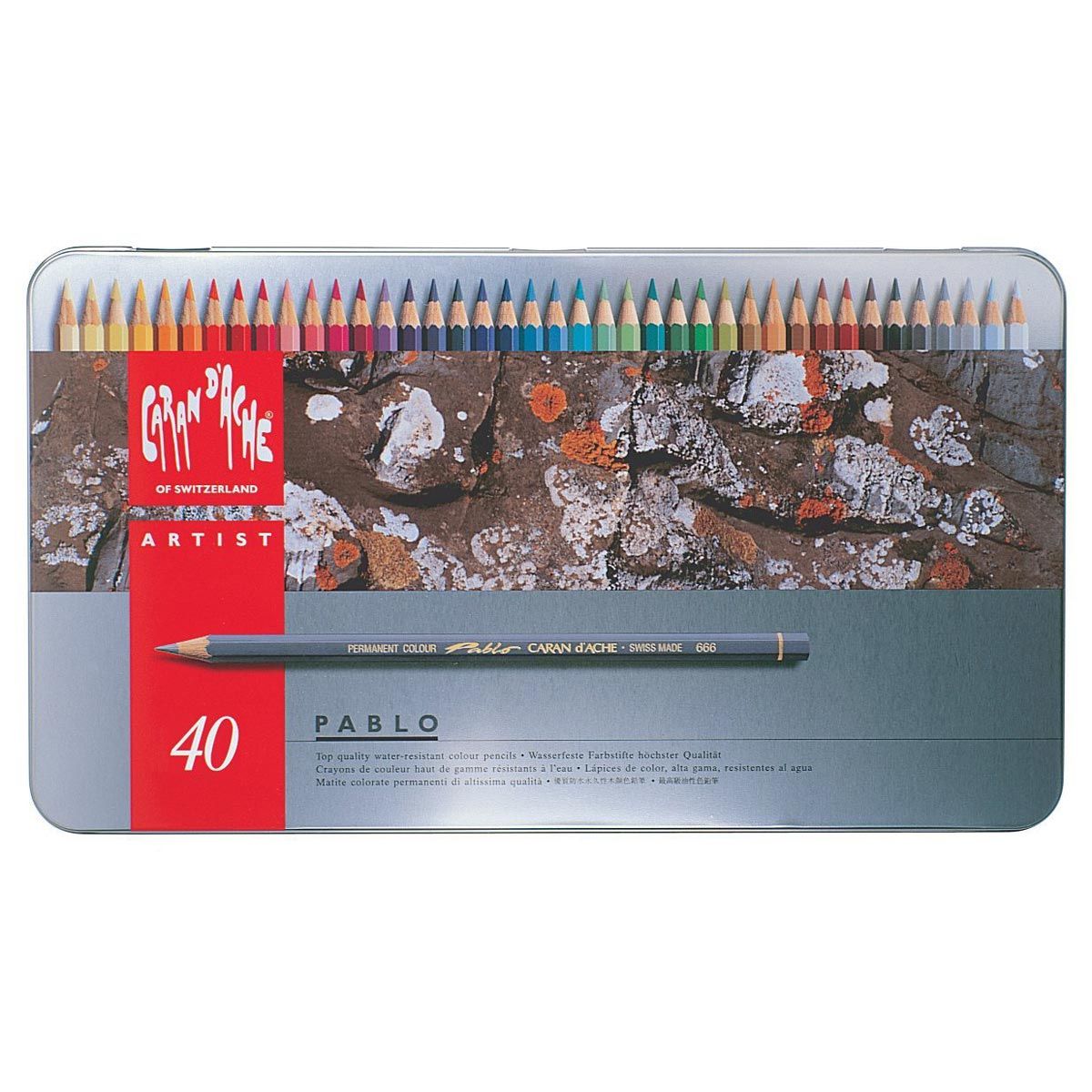 Caran d’Ache Pablo Coloured Pencil Metal Box Set of 40