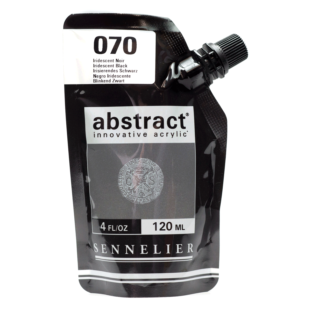 Abstract Acrylic Pouch - 070 Iridescent Black 120ml