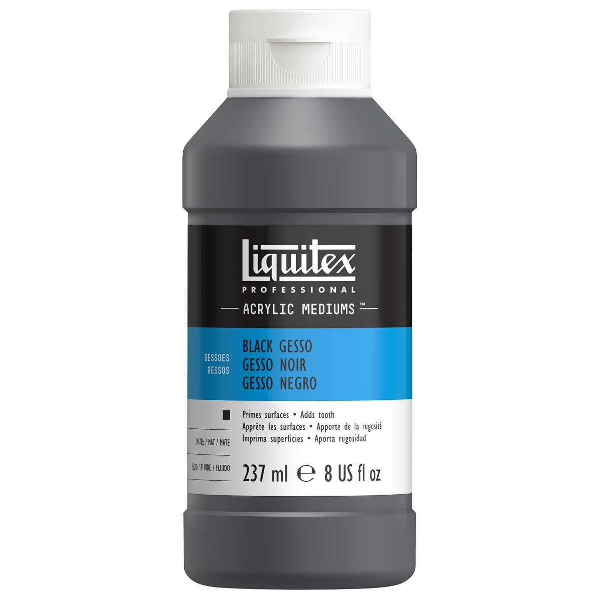 Liquitex Professional Gesso Surface Prep, Black – 8oz (237ml)