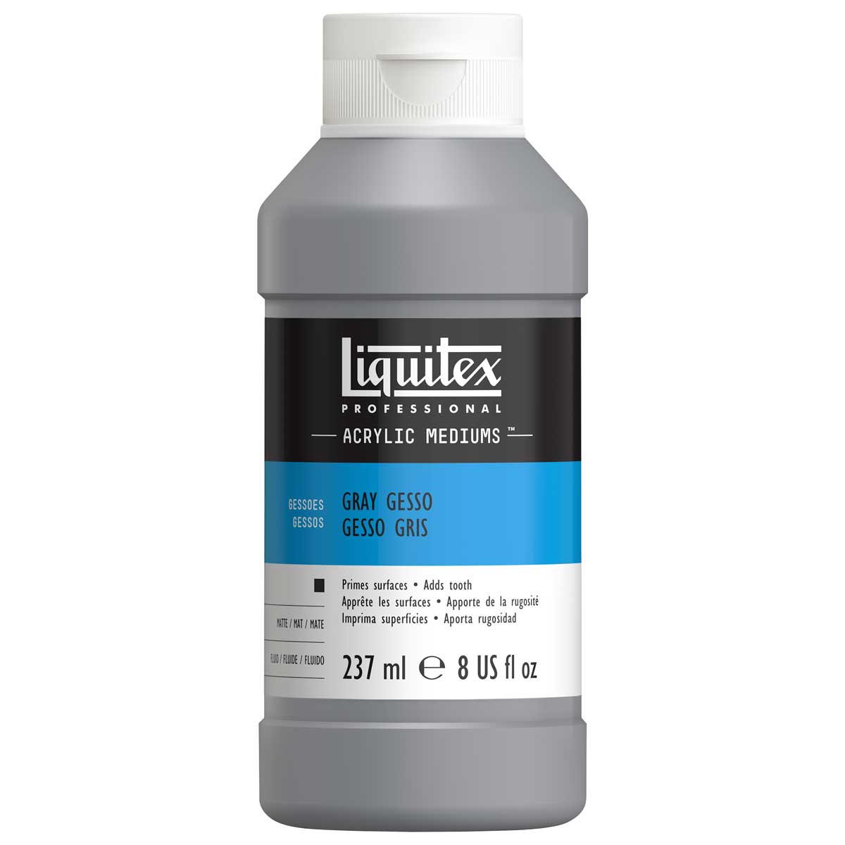 Liquitex Professional Gesso Surface Prep, Gray – 8oz (237ml)