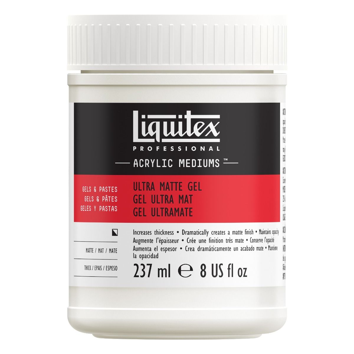 Liquitex Professional Ultra Matte Gel Medium – 8oz (237ml)