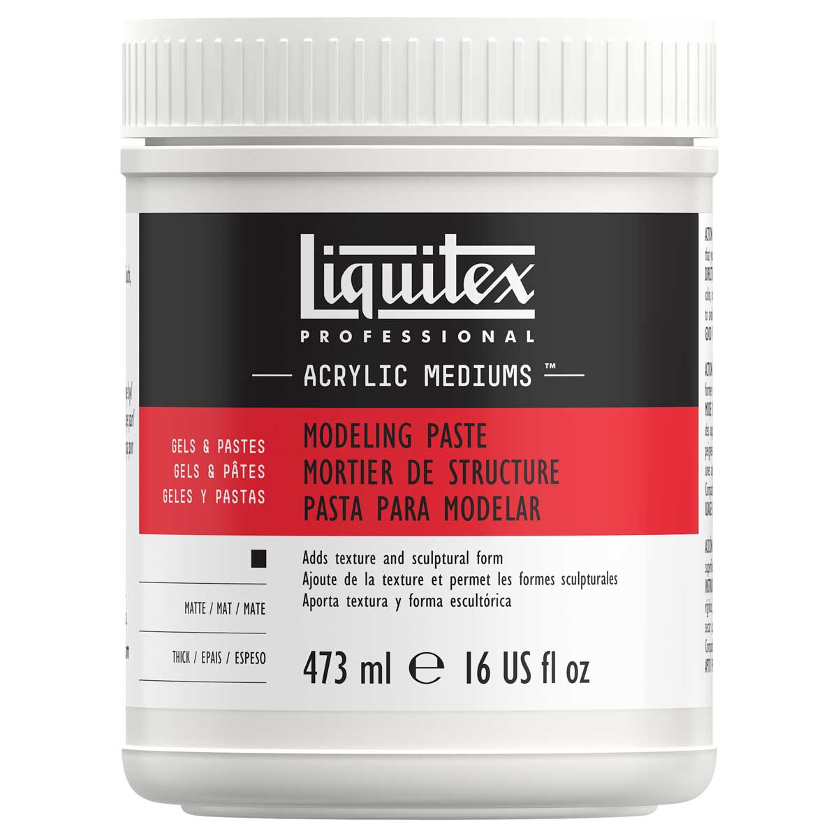 Liquitex Professional Modeling Paste Gel Medium 16 oz (473ml)