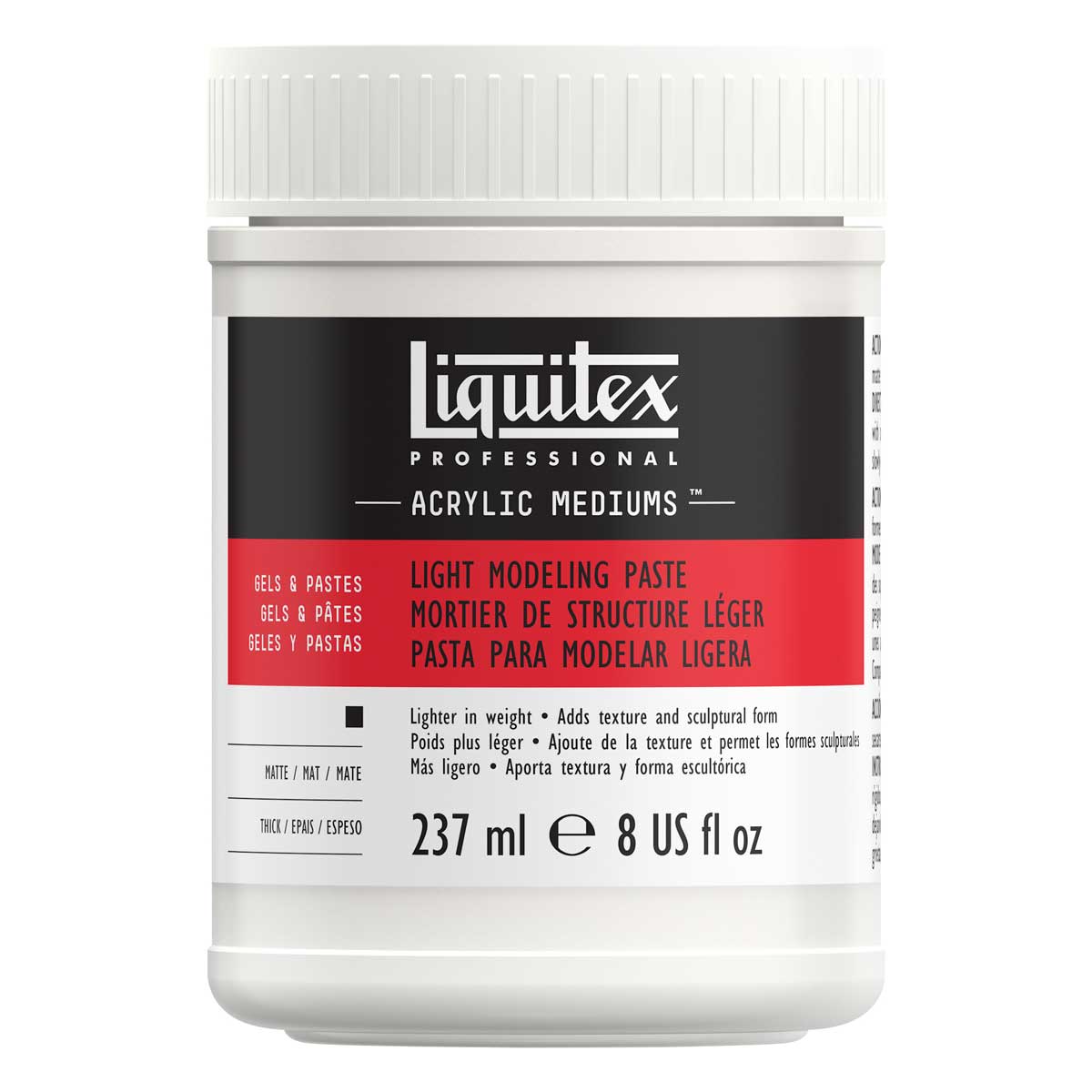 Liquitex Professional Light Modeling Paste, Gel Medium 8oz (237ml)