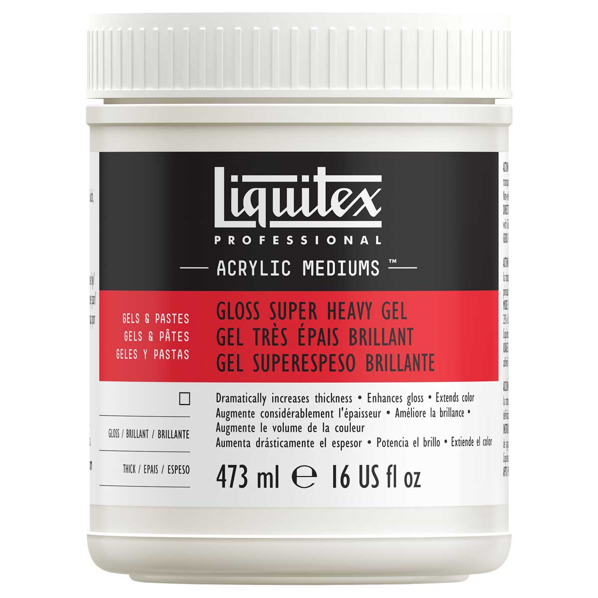 Liquitex Professional Gloss Super Heavy Gel Medium - 16oz (473ml)