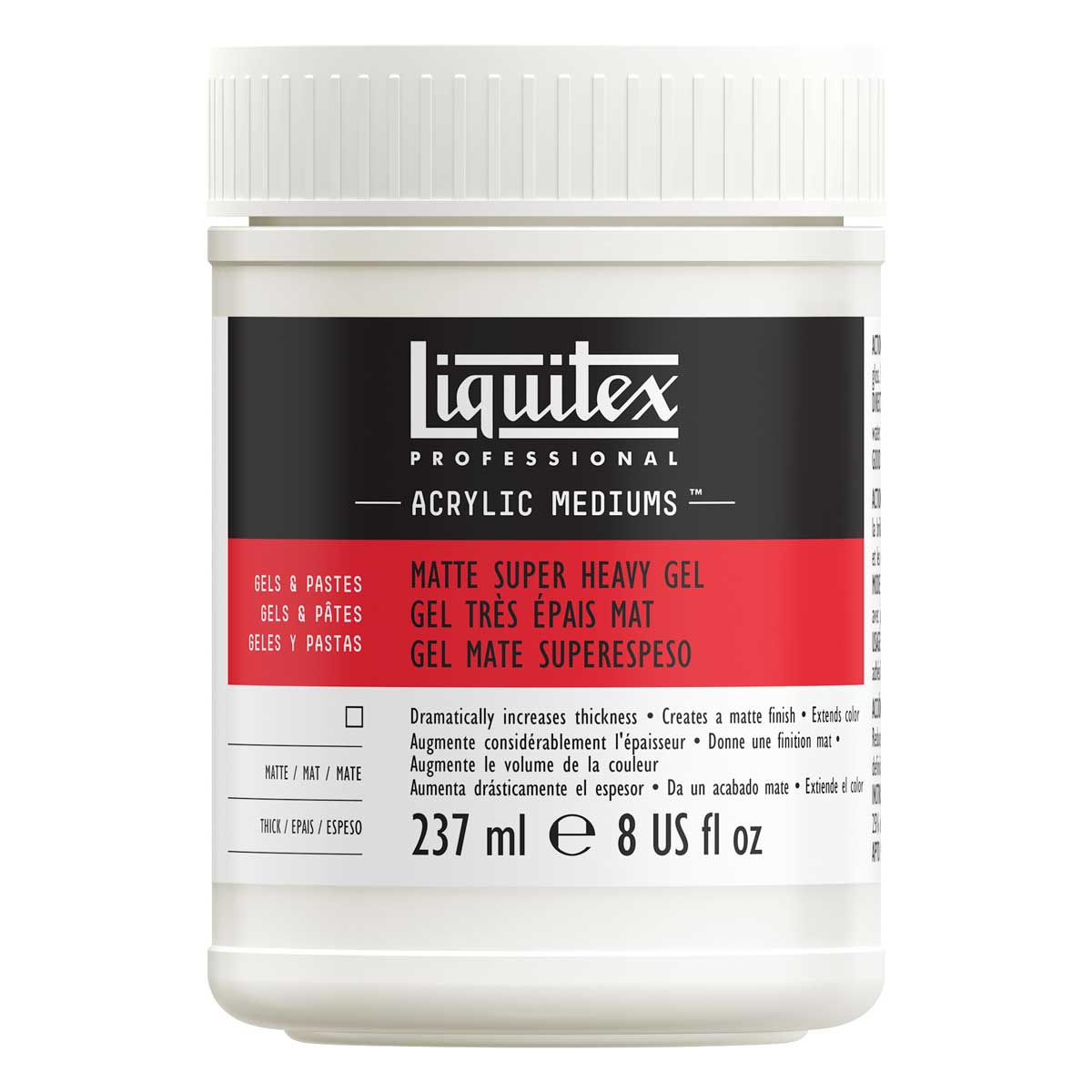Liquitex Professional Matte Super Heavy Gel Medium - 8oz (237ml)