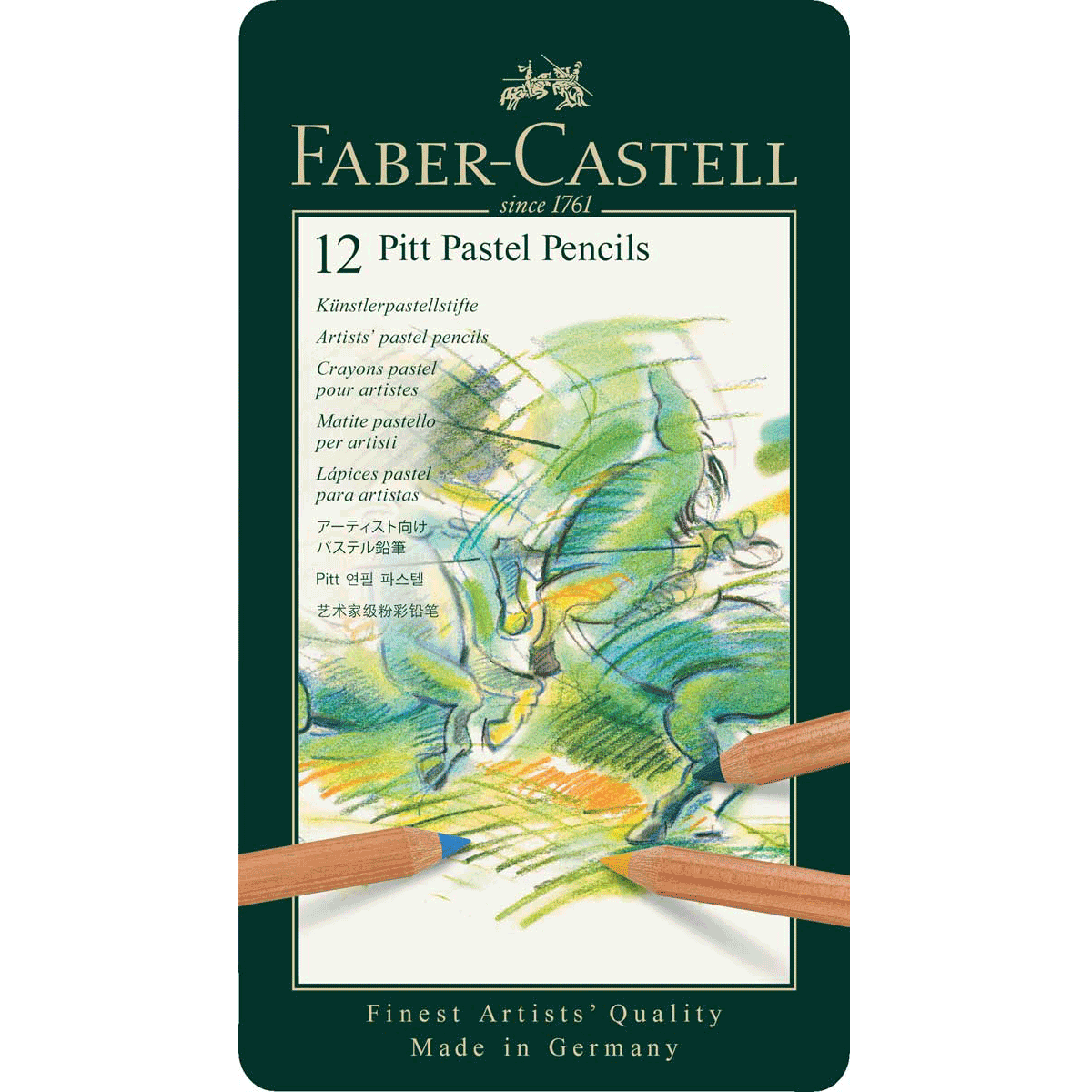 Faber-Castell Pitt Pastel Pencil, tin of 12
