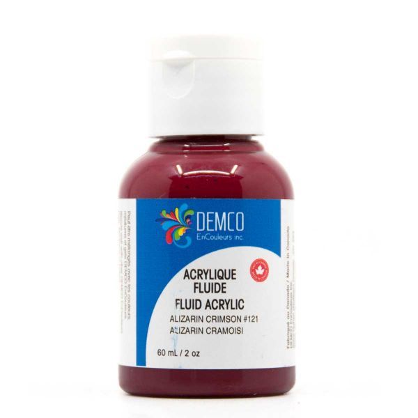 Demco Fluid Acrylic Paint - Alizarin Crimson 60 ml
