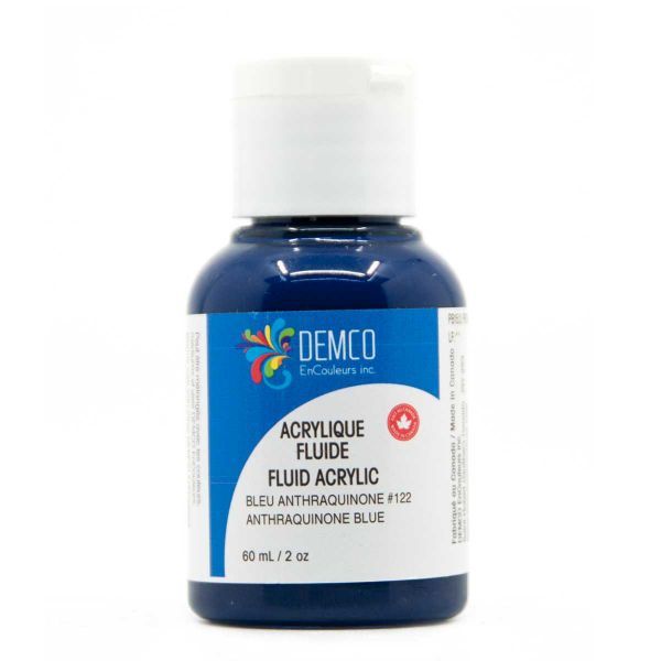 Demco Fluid Acrylic Paint - Anthraquinone Blue 60 ml