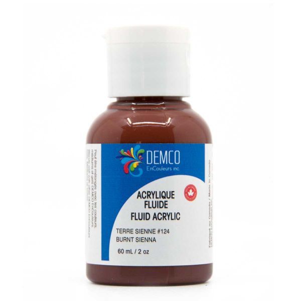 Demco Fluid Acrylic Paint - Burnt Sienna 60 ml