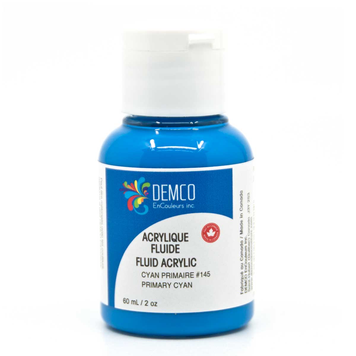 Demco Fluid Acrylic Paint - Primary Cyan 60 ml