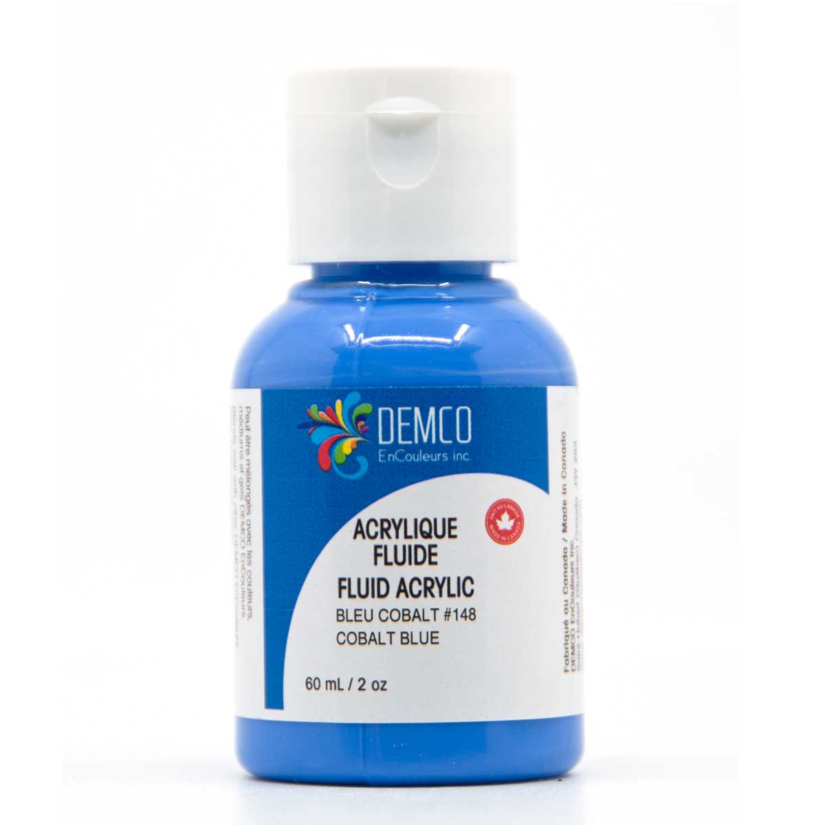 Demco Fluid Acrylic Paint - Cobalt Blue (Hue) 60 ml