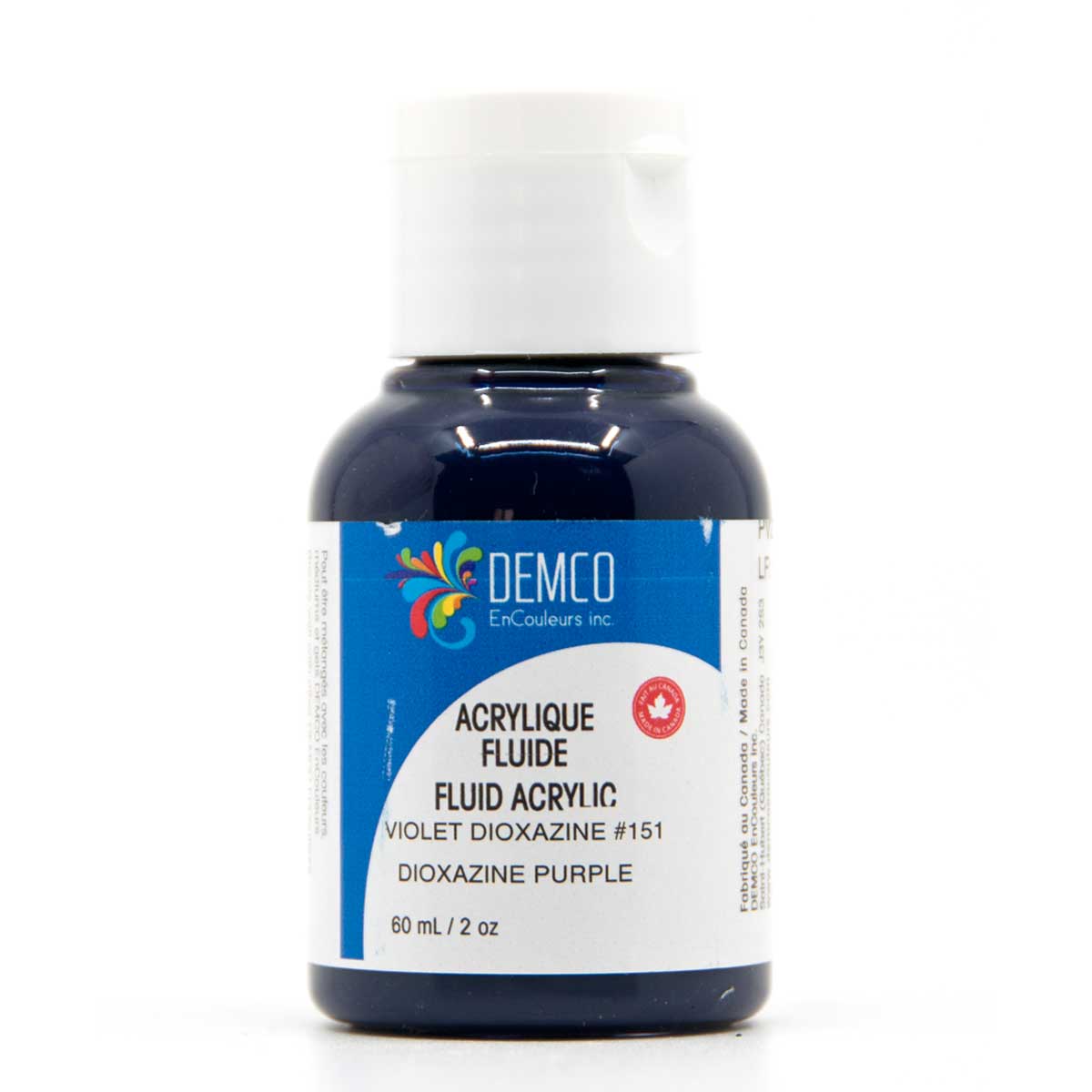 Demco Fluid Acrylic Paint - Dioxazine Purple 60 ml