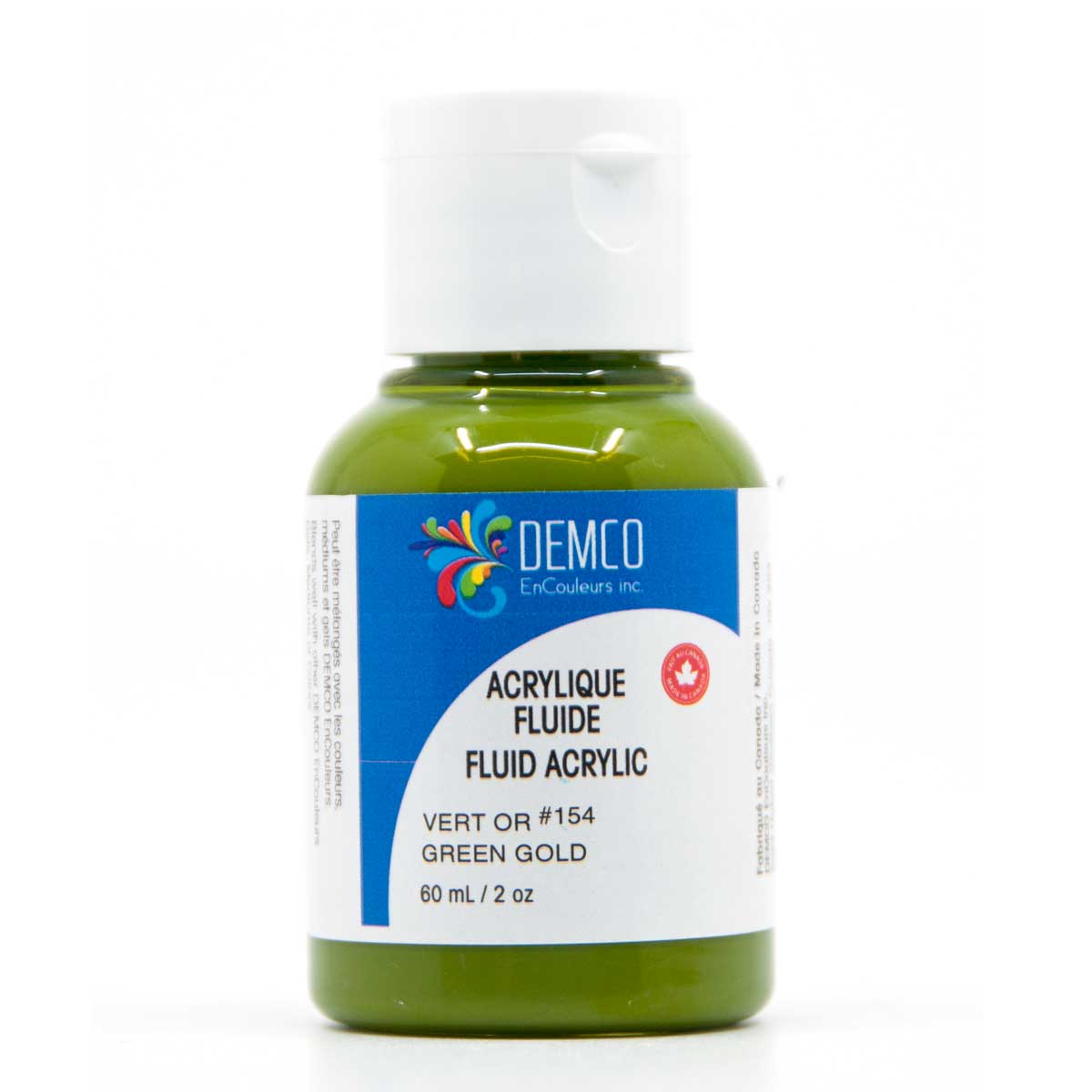 Demco Fluid Acrylic Paint - Green Gold 60 ml