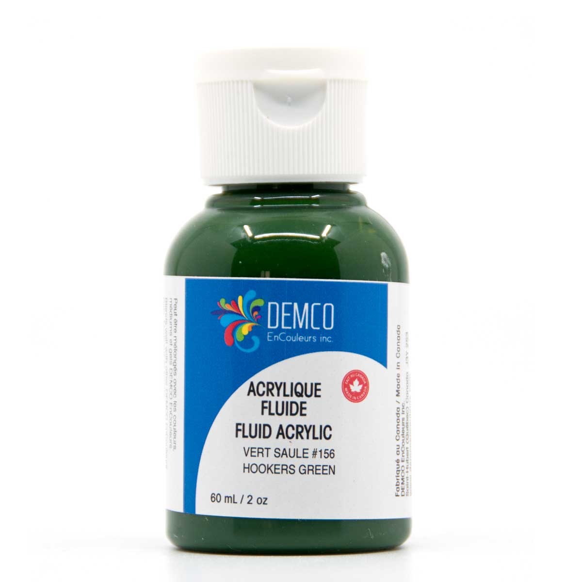 Demco Fluid Acrylic Paint - Hooker's Green (Hue) 60 ml