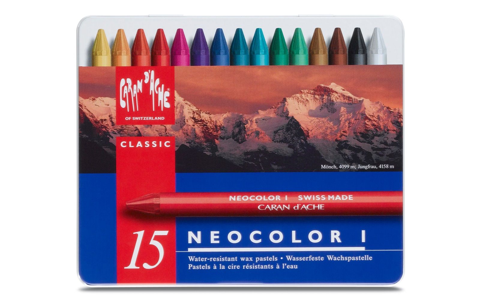 Caran d'Ache Neocolor I Wax Oil Crayons Ass. Pack of 15