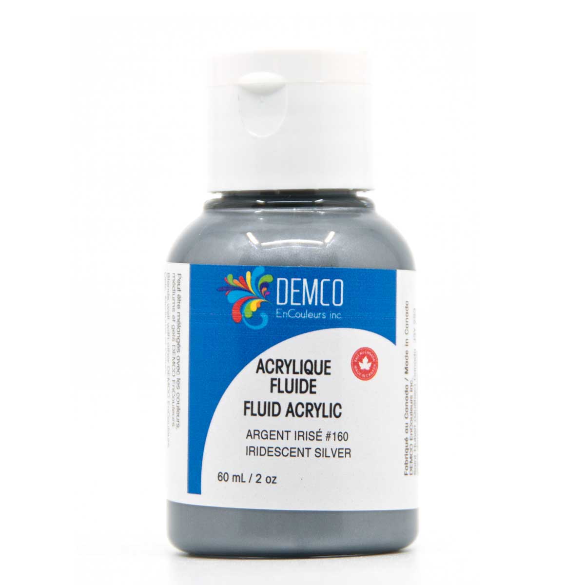Demco Fluid Acrylic Paint - Iridescent Silver 60 ml