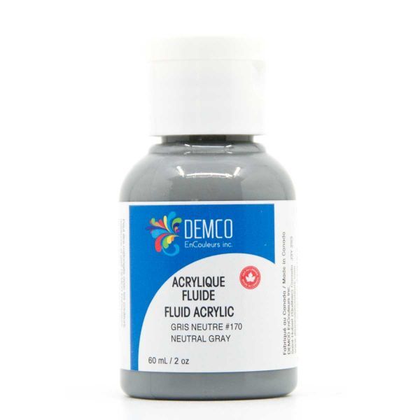Demco Fluid Acrylic Paint - Neutral Gray 60 ml
