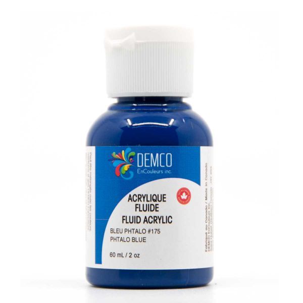Demco Fluid Acrylic Paint - Phthalo Blue 60 ml