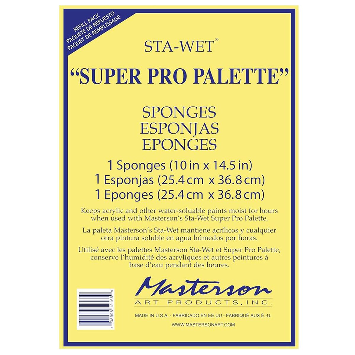 Masterson Sta-Wet Super Pro Palette Sponge Refills 10 x 14.5 inch