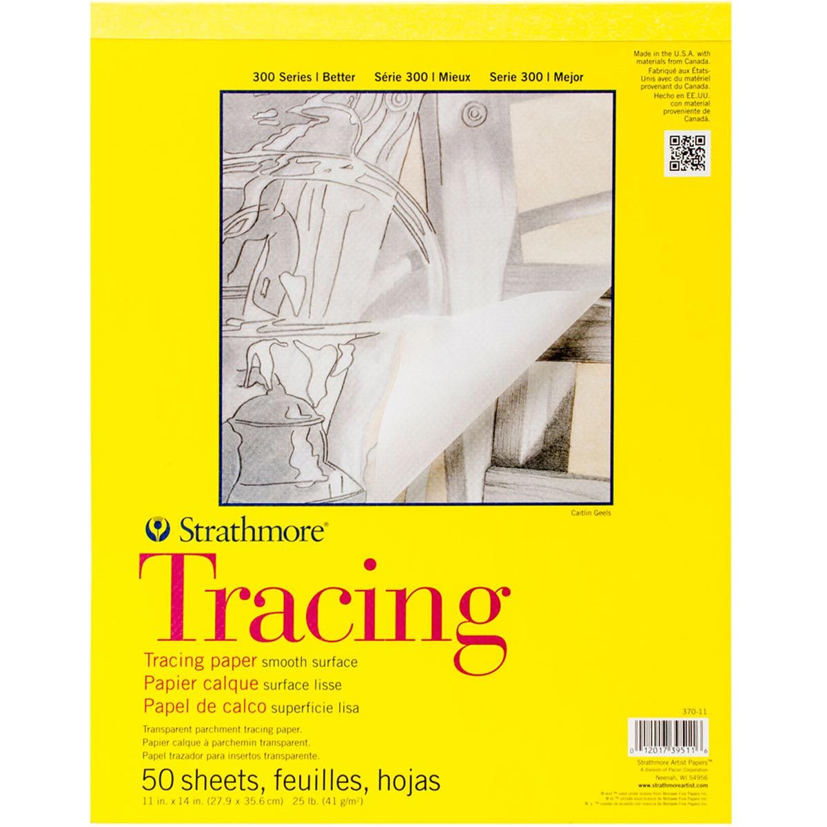 Strathmore 300 Series Tracing Paper Pad 50 Sheets 11"x 14"