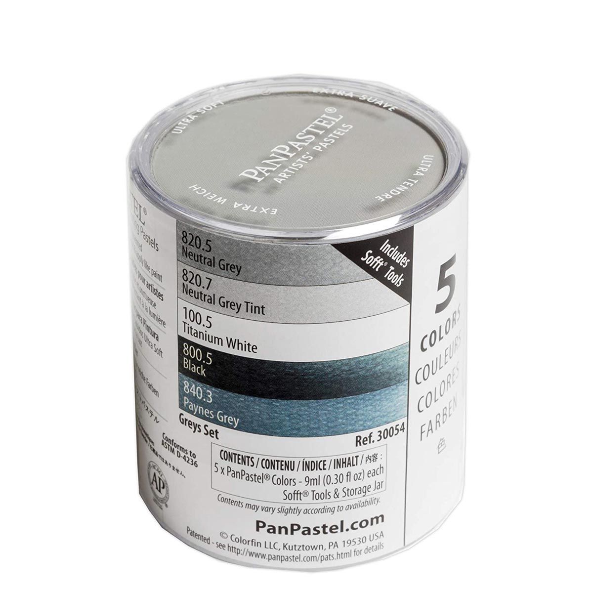 Pan Pastel Greys 5 Colour Set
