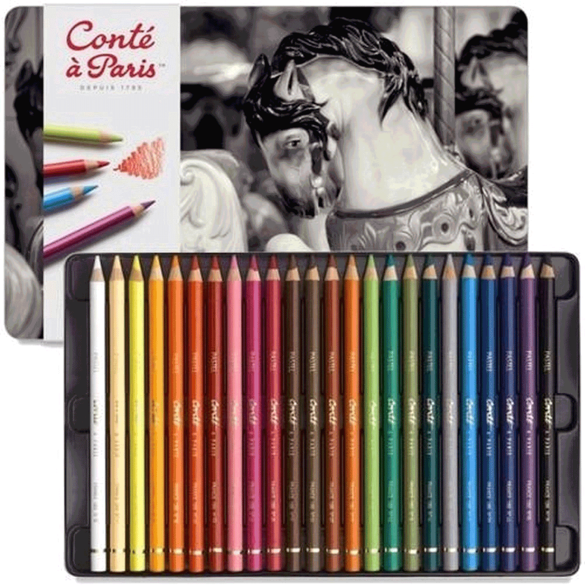 Conté à Paris Pastel Pencil Set of 24 Assorted