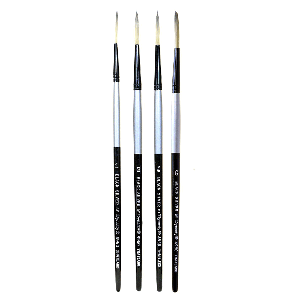 Dynasty Black Silver Brush SH Set #4-4 Long Liner