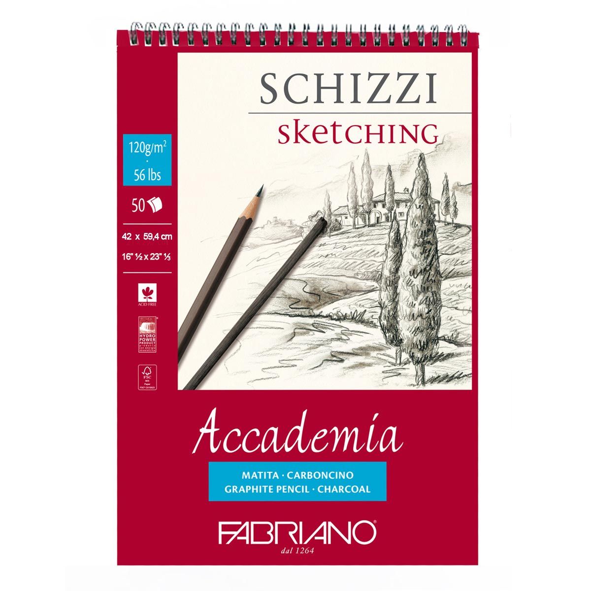 Fabriano Accademia Sketching Pad 16-1/2" x 23-1/3"
