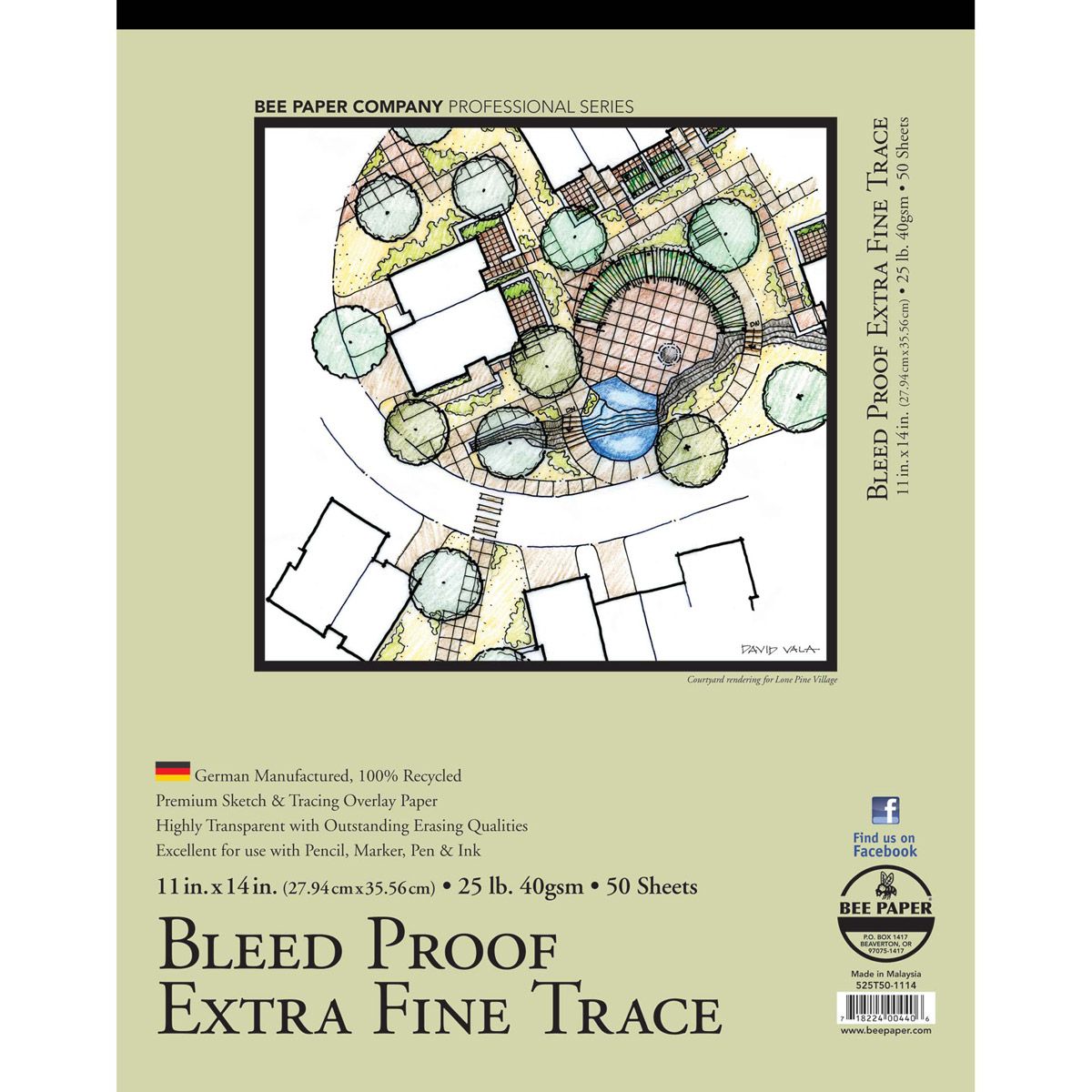 Bee Extra Fine Tracing Paper Pad 11 x 14 inch