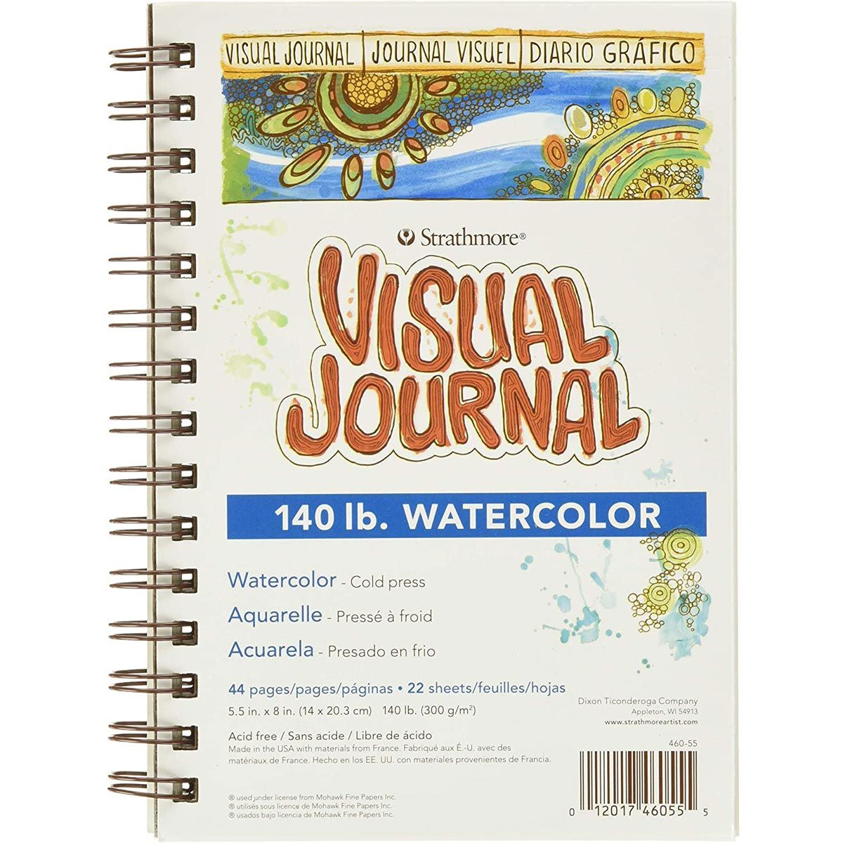 Strathmore Visual Watercolour Journal 5.5"x8" 140 lb-22 Sheets