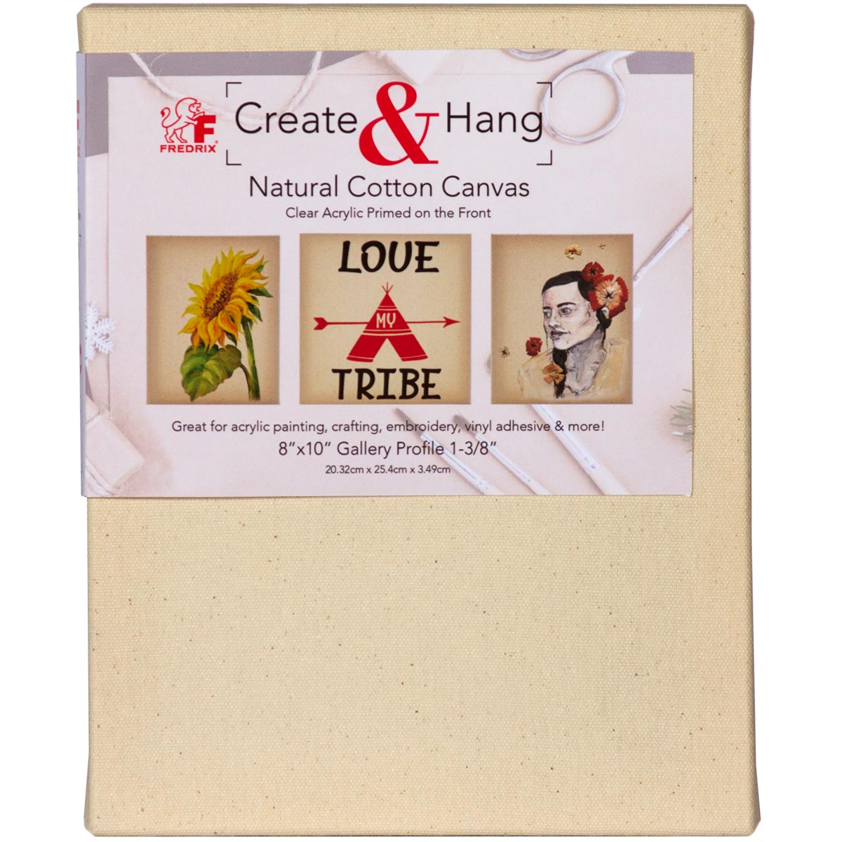 Create & Hang Natural Cotton Canvas, 8oz Primed 8in x 10in
