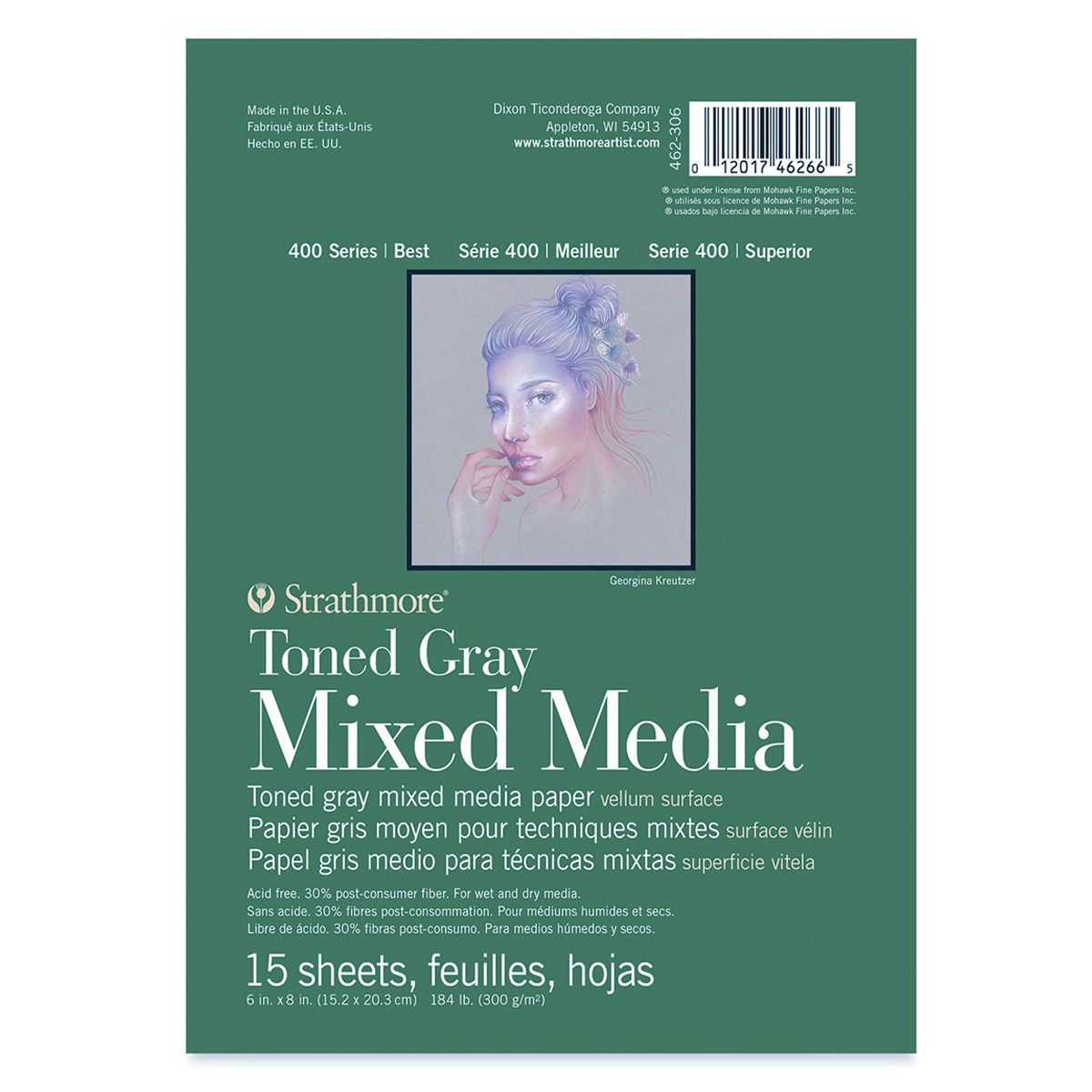 Strathmore 400 Series Toned Gray Mixed Media 5.5 x 8.5-inch Pad