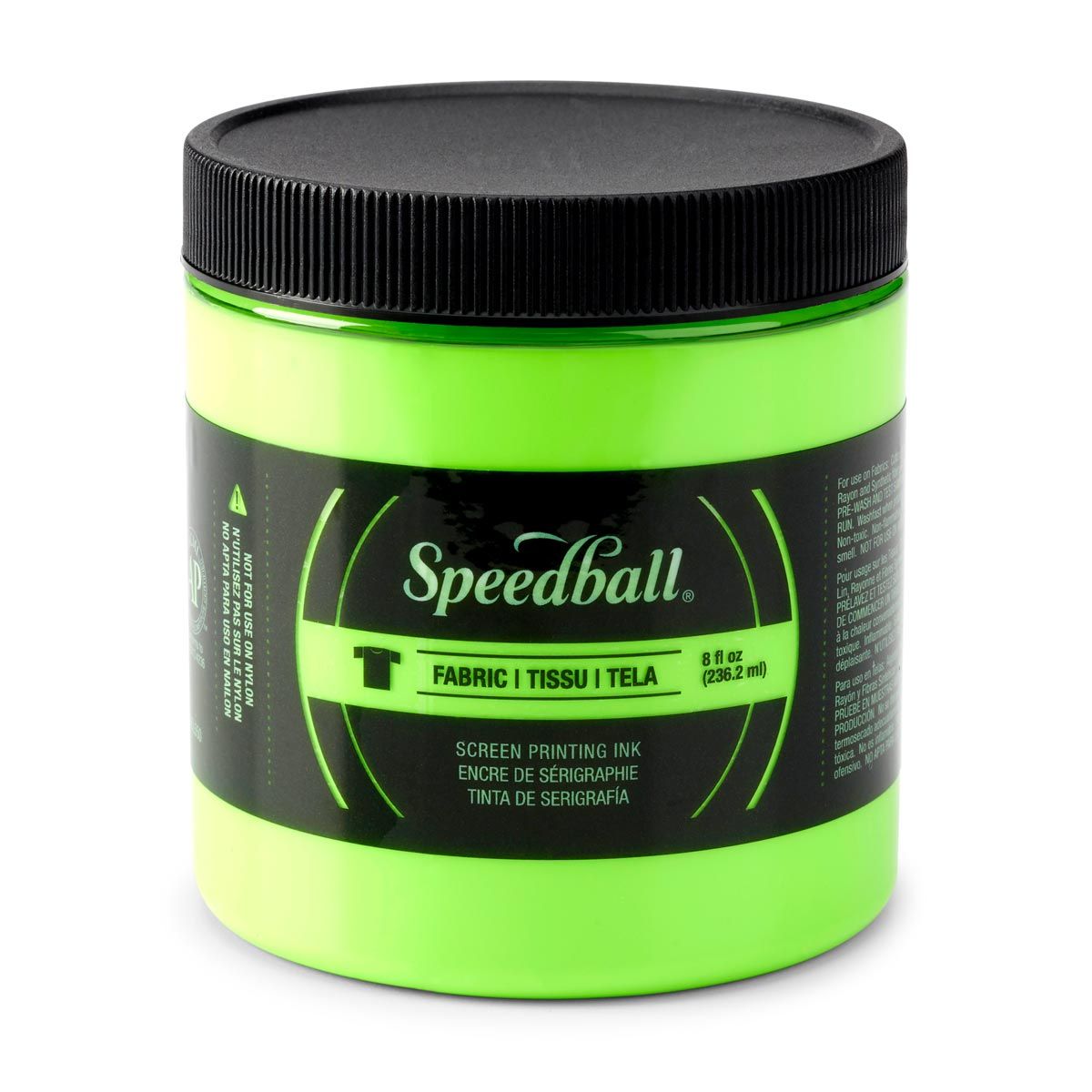 Speedball Fluorescent Screen Printing Fabric Ink - Lime Green 8oz