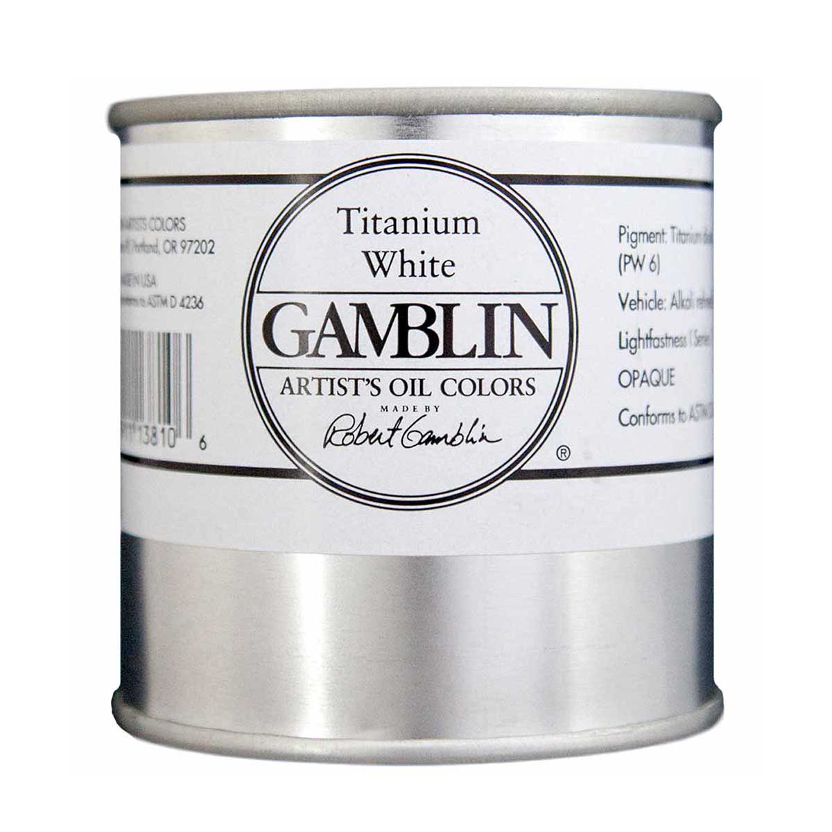 Gamblin Artitst's Oil Color - Titanium White, 500 ml (16oz)