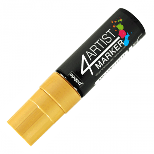 4 Artist Marker Oil Based Paint Flat Pen - Gold 15mm