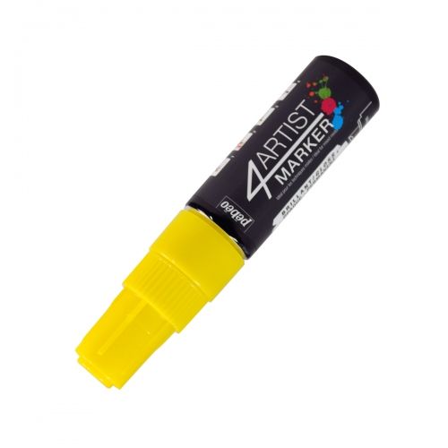 4 Artist Marker Oil Based Paint Chisel Pen - Yellow 8mm
