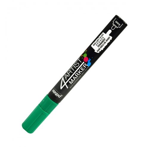 4 Artist Marker Oil Based Paint Round Nib Pen - Dark Green 4mm