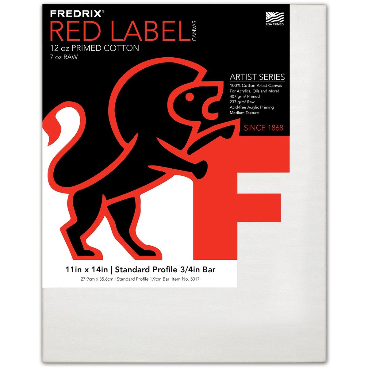 Fredrix Red Label 3/4" Profile Cotton Canvas 11" x 14"