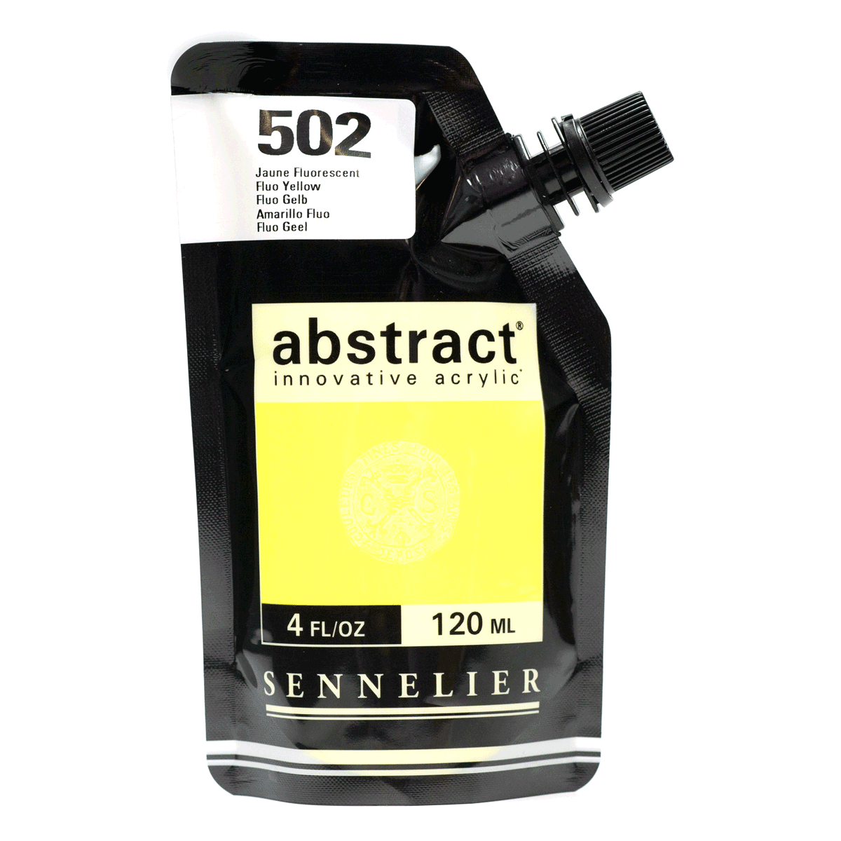 Abstract Acrylic Pouch - 502 Fluorescent Yellow 120ml