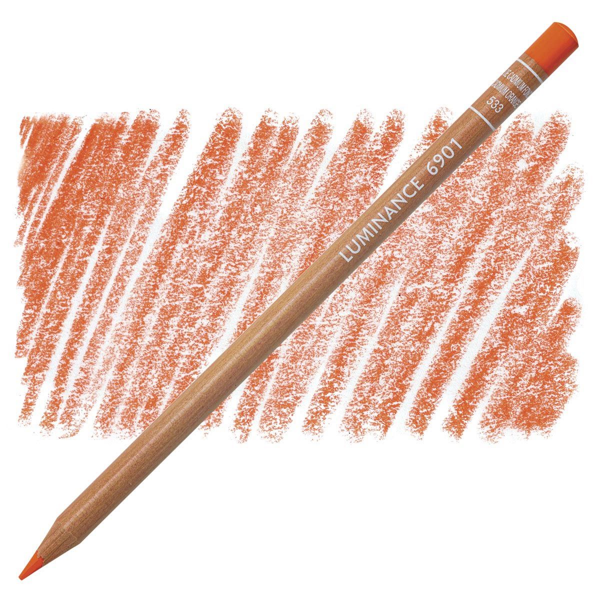 Caran d'Ache Luminance 6901 Pencil - 533 Dark Cadmium Orange