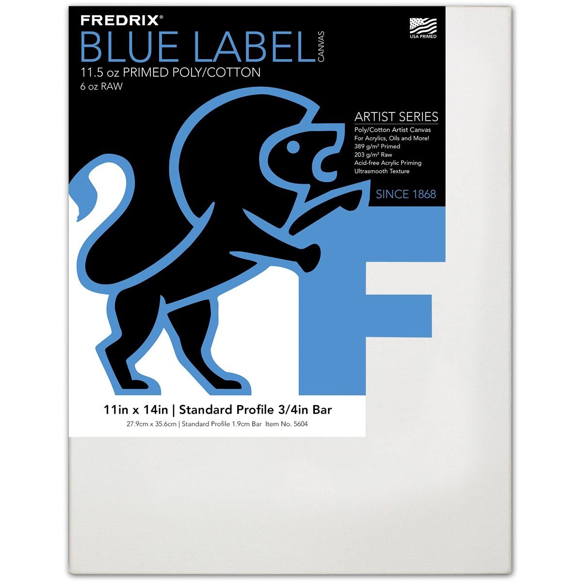 Fredrix Blue Label Canvas Ultrasmooth 3/4" Deep 11" x 14"
