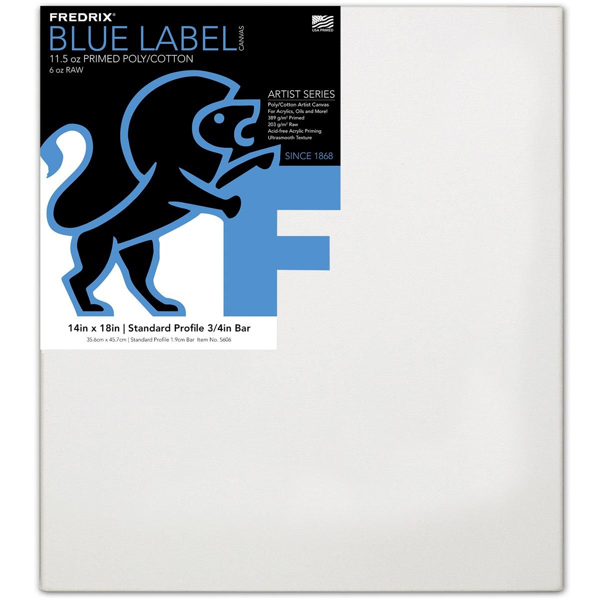 Fredrix Blue Label Canvas Ultrasmooth 3/4" Deep 14" x 18"