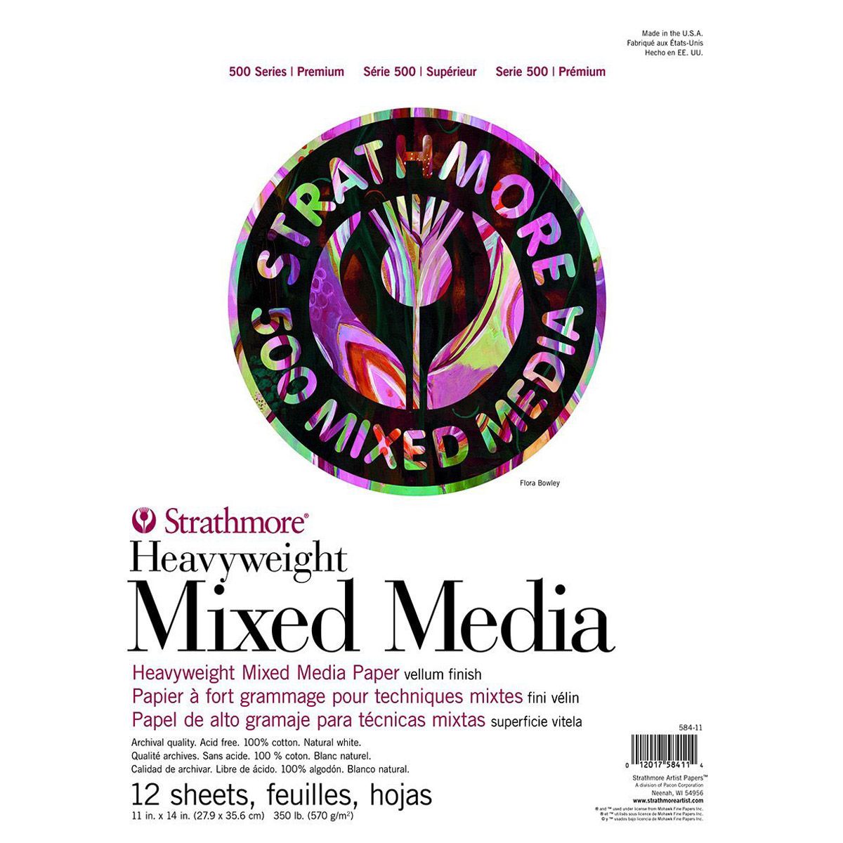 Strathmore 500 Series Heavyweight Mixed Media Pad 11 x 14 inch