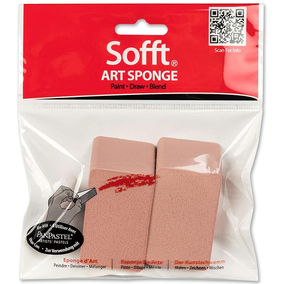 Sofft Tool Art Sponge Angle Slice-Flat Pack of 2