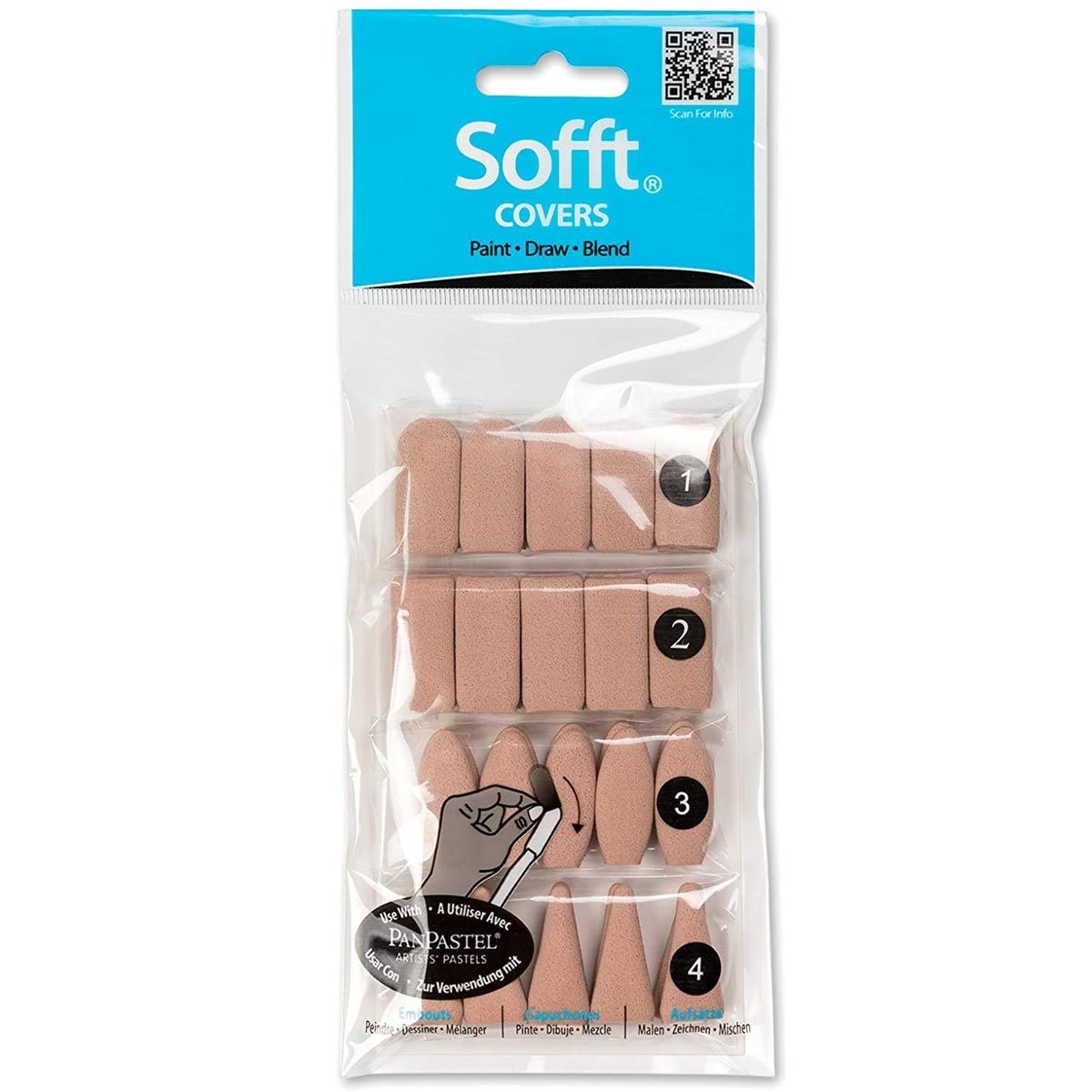 Sofft Tool Covers Pack of 40 Mixed 10 Round,10 Flat,10 Oval,10 Point