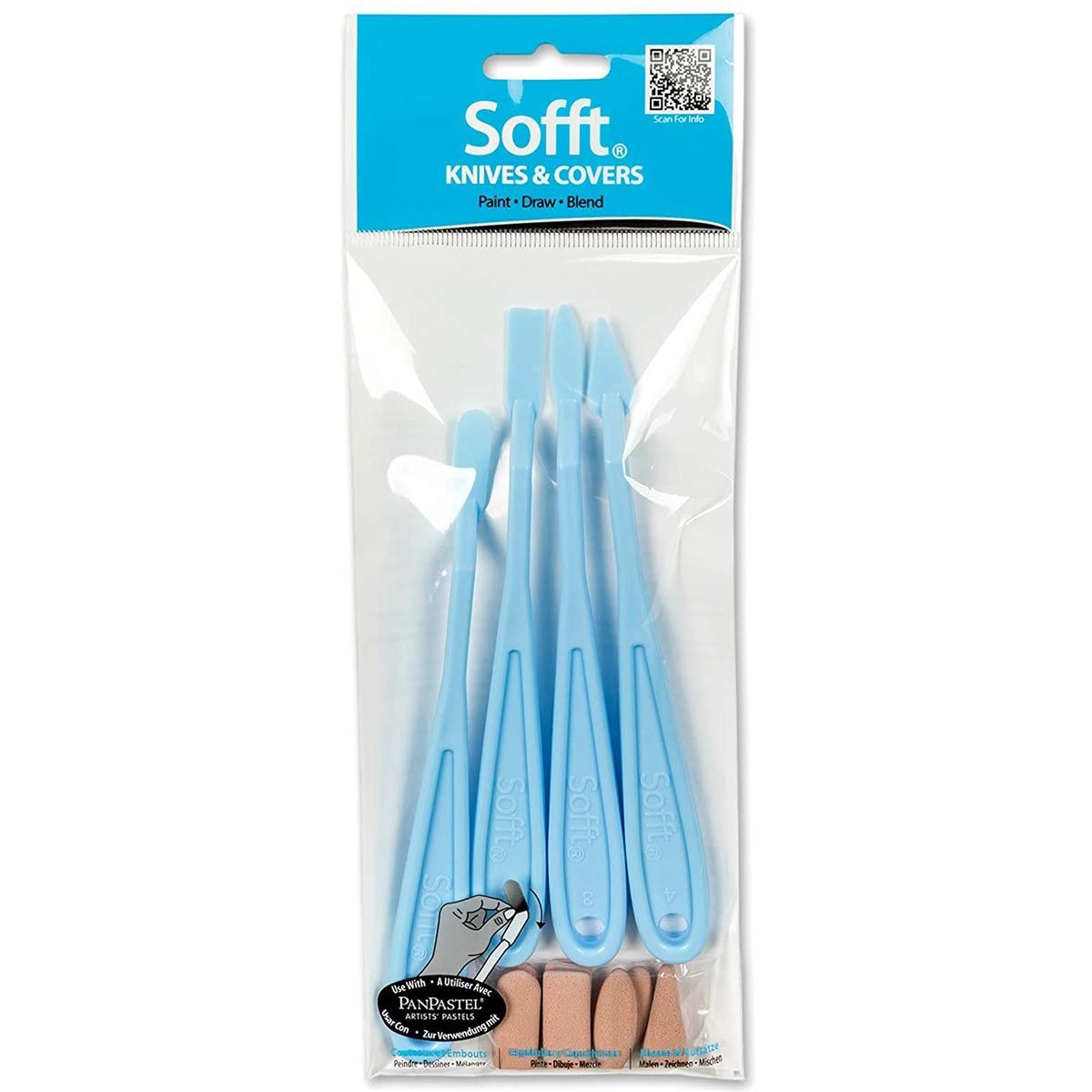 Sofft Tool Knives Set of 4 knives and 8 Covers Pack