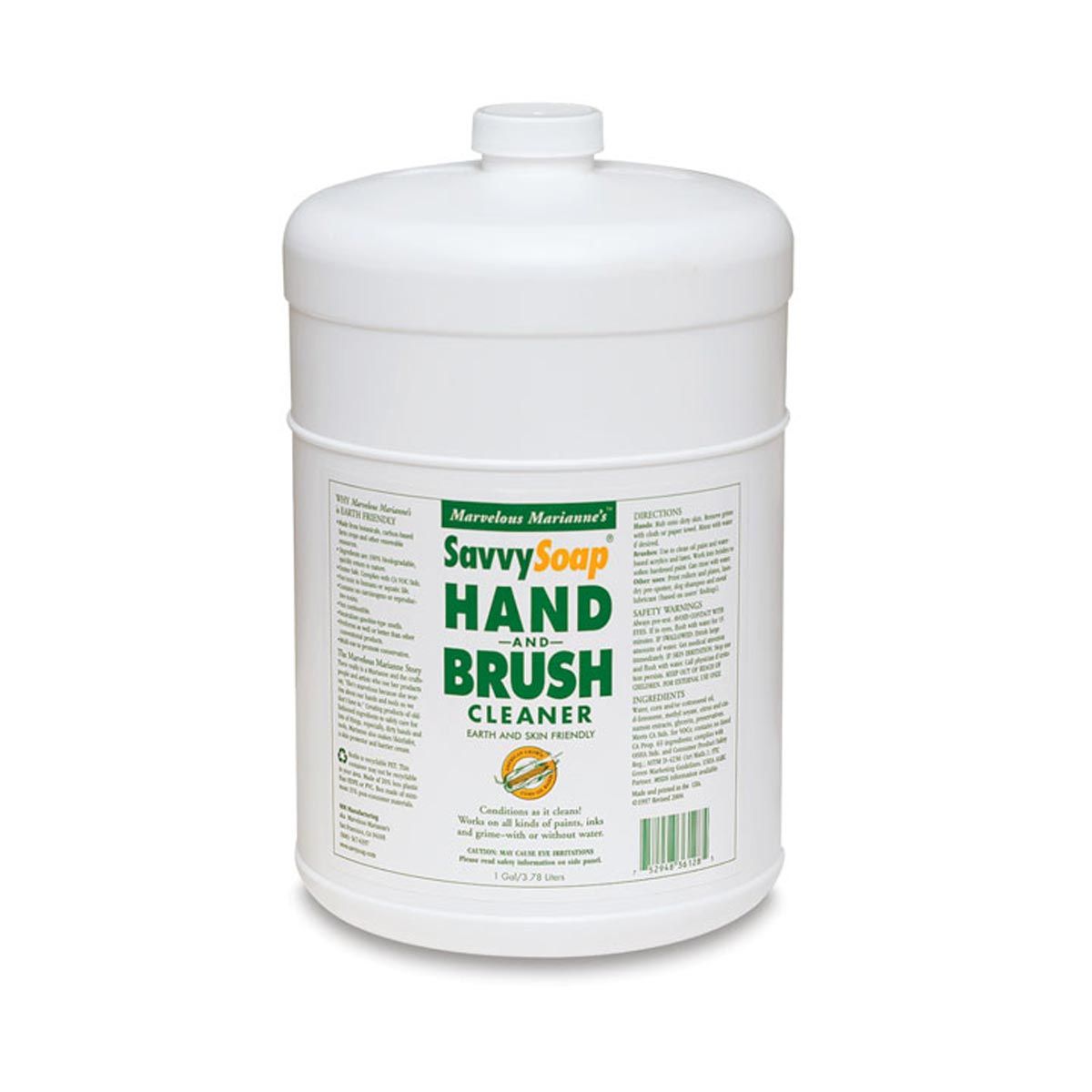 Savvy Hand & Brush Soap 1 Gallon, Plastic Pump Included