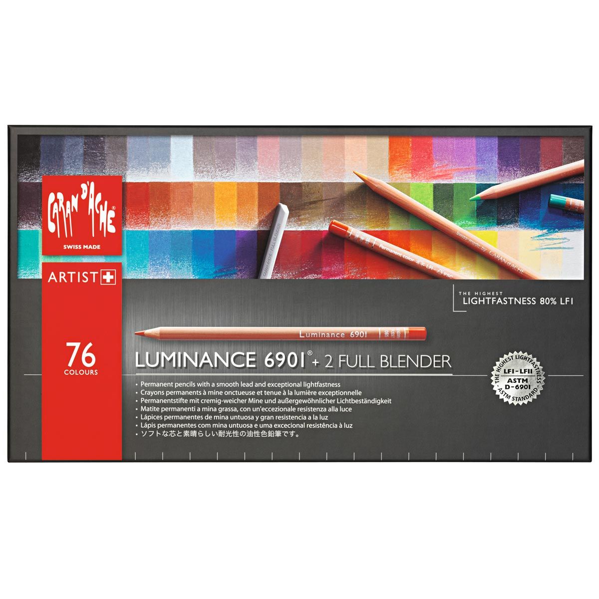 Caran d'Ache Luminance 6901 Pencil  Set-76 Colours