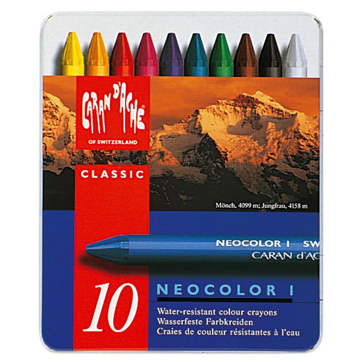 Caran d'Ache Neocolor I Wax Oil Crayons Ass. Pack of 10